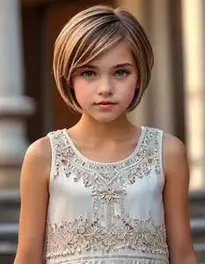 Female Preteen Pixie Bob Hairstyle face swap