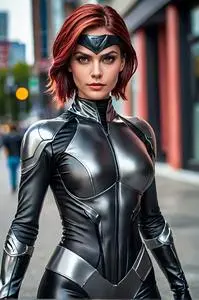 Super Villain Costume Female face swap