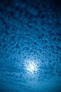 Mackerel Sky Moonlit Night Clouds phone wallpaper