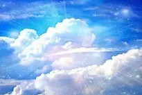Heavenly Heaven Clouds Blue Light wallpaper
