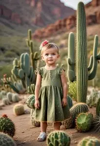 Cactus Cutie Toddler face swap