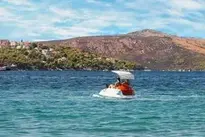 Paddleboat Sea Ciovo Croatia wallpaper