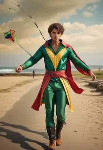 Kite Man Costume face swap