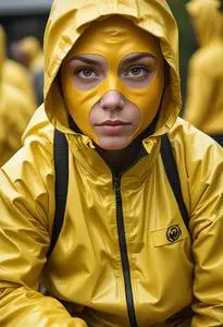 Yellow Hazmat Suit Halloween face swap