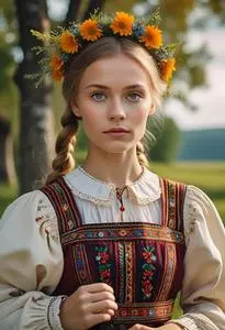 Estonian Folk Costume face swap