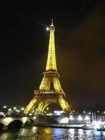 Eiffel Tower Night Gleaming phone wallpaper