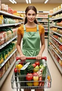 Supermarket Sweep Fancy Dress face swap