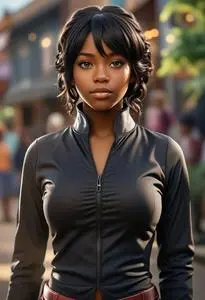 Black Female Anime Cosplay face swap