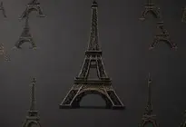 Eiffel Tower Black Wallpaper