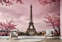 Eiffel Tower Pink Wallpaper