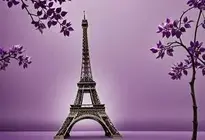 Purple Eiffel Tower Wallpaper