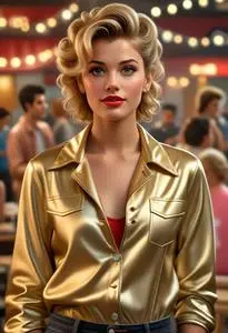 Grease Themed Party Outfit Face Swap