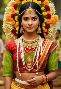 Onam Celebration Costume face swap