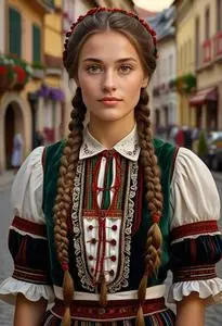 Traditional Hungarian Outfit face swap