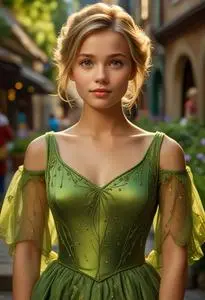 Tinkerbells Dress face swap
