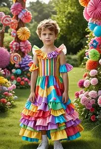 Candyland Costume Boy face swap