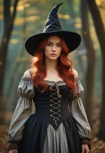 Historically Accurate Witch Costume face swap