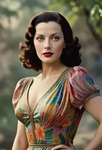 Hedy Lamarr Iconic Dress face swap