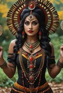 Maa Kali Halloween Costume face swap