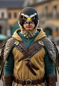 Peregrine Falcon Costume face swap