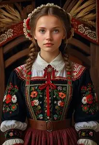 Polish Folk Costume face swap