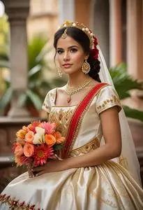 Traditional Venezuelan Wedding Dress face swap