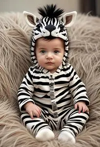 Zany Zebra Infant Costume face swap