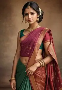 Half Saree How Wear face swap