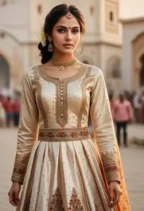 white christmas dresses Pakistani Dulha Dress in Cream Color for Wedding Online – Nameera by Farooq