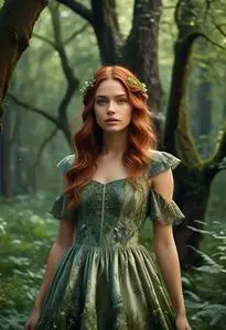 Fairytale Enchanted Forest Dress face swap