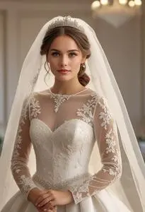 Bride Outfit Registry Office face swap