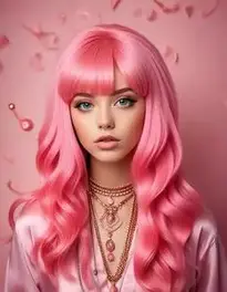 Doja Pink Wig, Hair, Hairstyle face swap