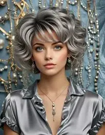 Gray Wig Curlers, Hair, Hairstyle face swap