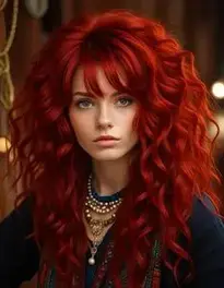 Red Yarn Wig Jessie, Hair, Hairstyle face swap