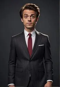 Dark Comedian Suit face swap