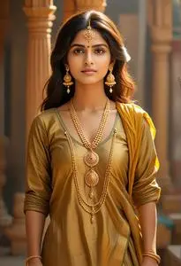 Sonal Maa Gold Pendant face swap