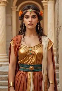 Woman Athenian Goddess Costume face swap