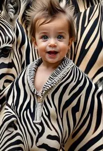 Zany Zebra Infant face swap