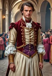French Courtier Costume face swap