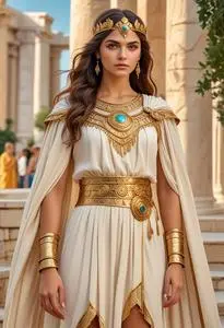 Athenian Goddess Costume face swap