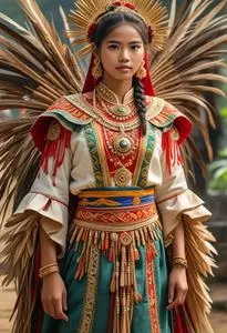 Philippine National Costume Baro Saya face swap