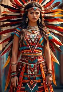Aztec Princess Dress face swap