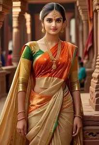 Free Fancy Work Sarees Face Swap