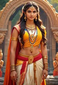 Goddess Parvati face swap