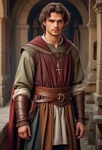 Medieval Poet Outfit face swap