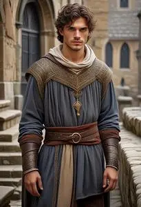 Medieval Poet Outfit face swap