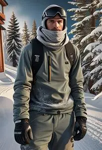 Snowboarding Outfit Man face swap