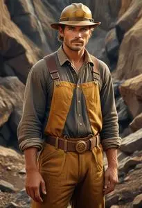 Gold Rush Miner Outfit face swap