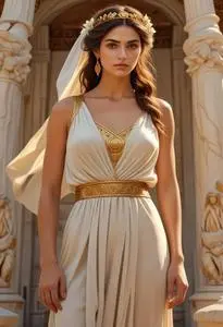 Woman Athenian Goddess face swap