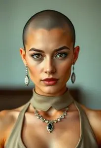 Bald Hairstyle Woman face swap